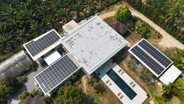 94kWp solar rooftop with battery storage — Private villa, Pattaya — Kunini Solar EPC